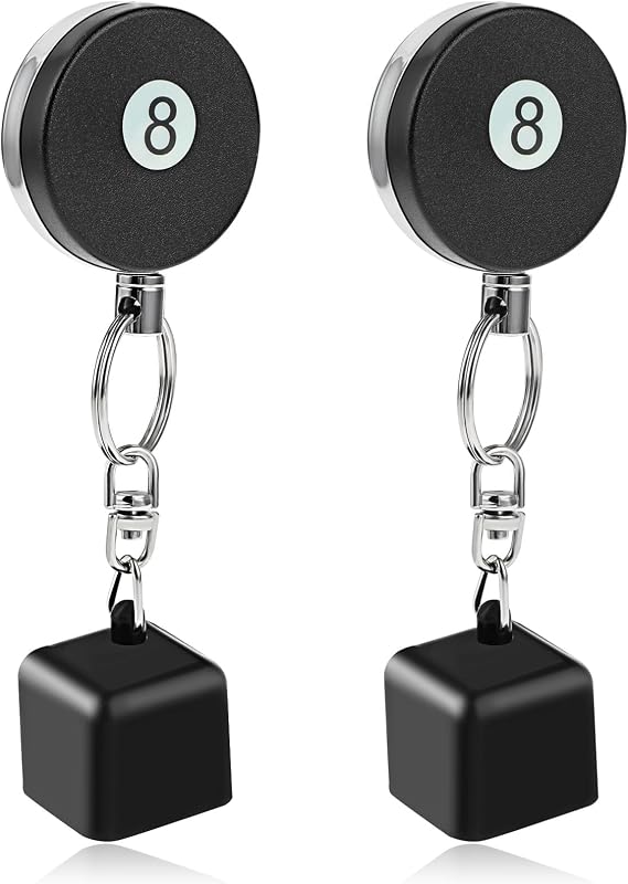 2Pcs Snooker Pool Cues Chalk Holder, Black 8 Ball Chalk Holder - Retractable and Extendable Cue Chalk Clip Snooker Cues Chalk Box, Pool Cues Chalk Bag