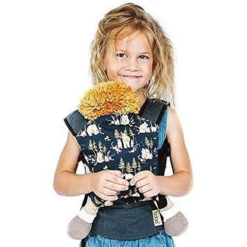 Boba Bear Cub Toy Carrier for Dolls & Stuffed Animals - Toddler Pretend Play Babywearing Backpack - Cute, Adjustable Mini Doll Accessory Gift for Kids
