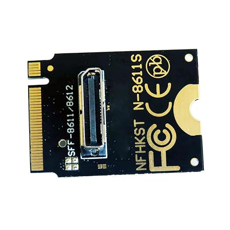 cablecc NVME PCI-E4.0 M.2 M-Key 2230 to Oculink SFF-8612 SFF-8611 Vertical Host Adapter for NVME U.2 SSD eGPU