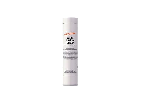 Jet-Lube White Lithium Grease - All-Purpose | Heavy Loads | Water-resistant | Pumpable | NLGI #2 | Contains PTFE | 14 oz.