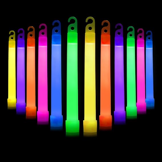 Besto Glow Sticks Party Packs of 25 (mixed Colors) 6 Inches Long Glow Stick with Strings, Glow in the Dark Glow Sticks for Adults, Ultra Bright Glow Sticks, Camping, Wedding, Christmas