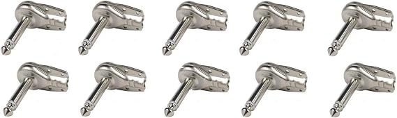 10 Switchcraft 228 TS Mono 1/4" 6.35 mm Right Angle Flat Male Connector