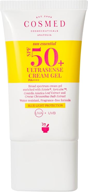 Cosmed Hassas ve Kızarıklığa Eğilimli Ciltler için SPF50+ Yatıştırıcı Güneş Kremi - Ultrasense Cream Gel SPF50+ 40 ml