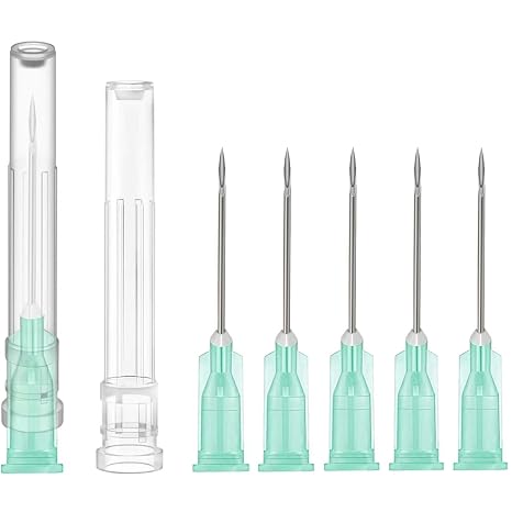 21 Gauge Dispensing Needle 1 Inch - Industrial Science Lab Experiments Injection Syringe Accessorie(individually packaged, 100Pack/Box)