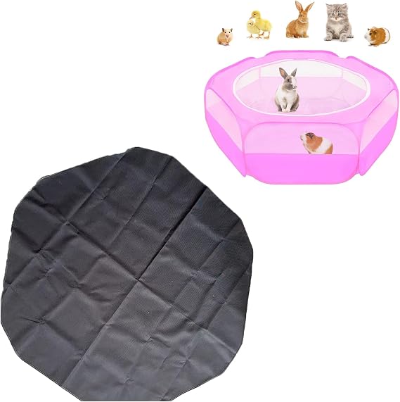 Amakunft Guinea Pig Playpen with Cover, Hamster Playpen with Top, Waterproof Pads for Small Animal Playpen, Reusable Liners, Waterproof Bottom on Both Sides Fit with Pet Tent (42.5in x 41in)