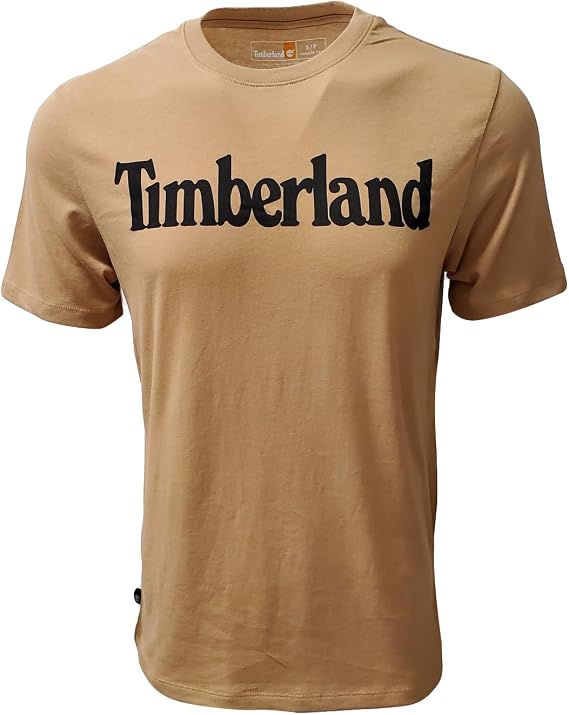 Timberland Men's Short Sleeve Linear Logo Organic Cotton T-Shirt