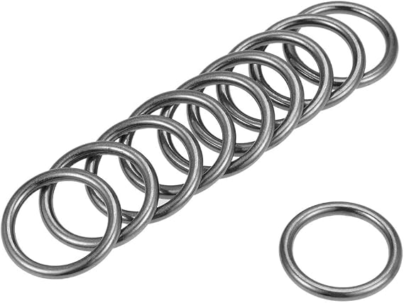 uxcell O Ring Buckle 20mm(0.8") ID 3mm Thickness Zinc Alloy O-Rings for Hardware Bags Belts Craft DIY Accessories, Black 10pcs