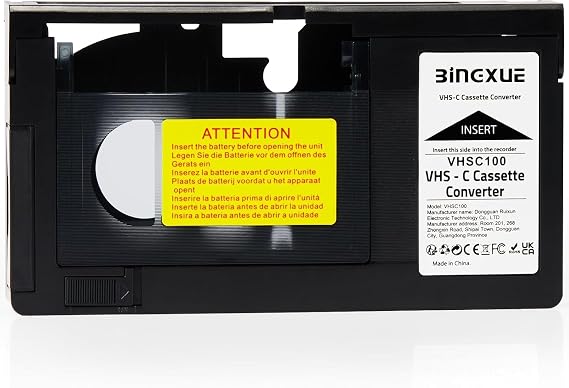 Cassette Adapter for SVHS VHS-C to VHS Camcorder 12mm Electric VHS Cassette Converter Not for 8mm / MiniDV / Hi8