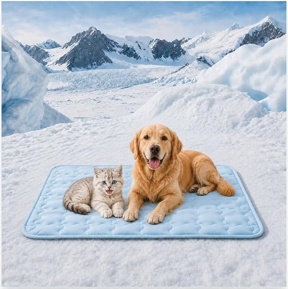 Cooling Mat For Dogs, Cat Cool Mat Pet Cooling Mats, Small Medium Large Pet Cooling Pad, Velvet For All Seasons Washable Keeps Cats, Dogs & Puppies Cool, Cooling Pads Indoor Outdoor.