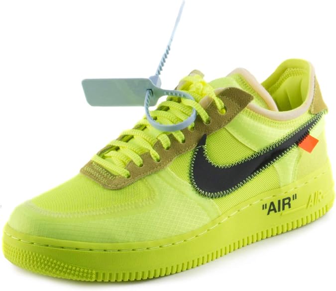 Nike Men's The 10: Air Force 1 Low Off-White Volt, Volt/Cone/Black/Hyper Jade, 11.5