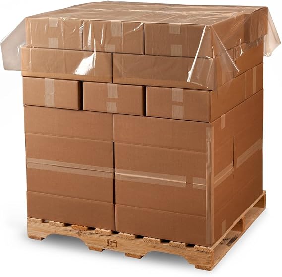 60 X 60" 1.5 Mil Clear Plastic Pallet Cover Top Sheet (250 Bags/Roll) - Laddawn 5955