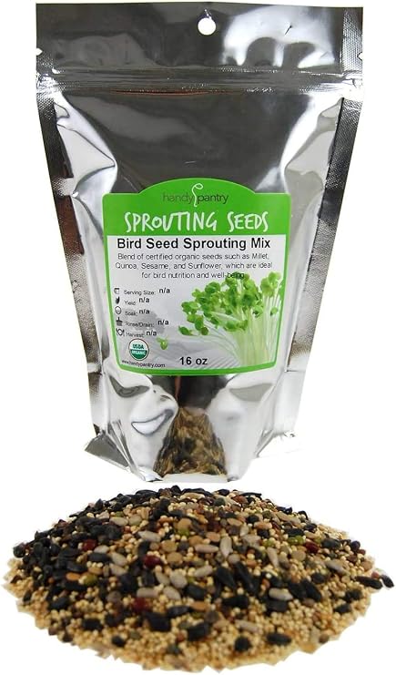 Handy Pantry Organic Birdseed - 1 Lb - Sprouting Bird Seed Mix for Small