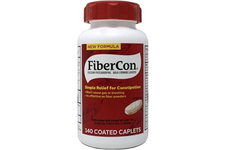 Fibercon Fiber Therapy for Regularity with Calcium Polycarbophil (140-Count Caplets)