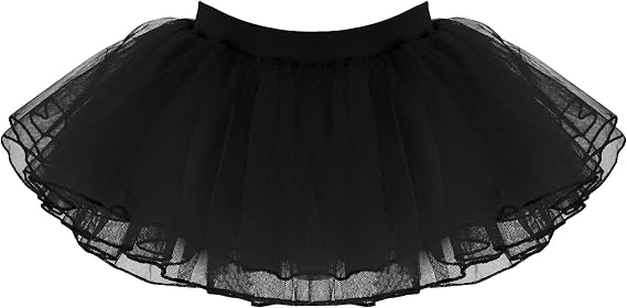 Tutu Skirt Girls Elastic Ballet Dance Skirts 4 Layer Tulle Tutu Toddler Kid