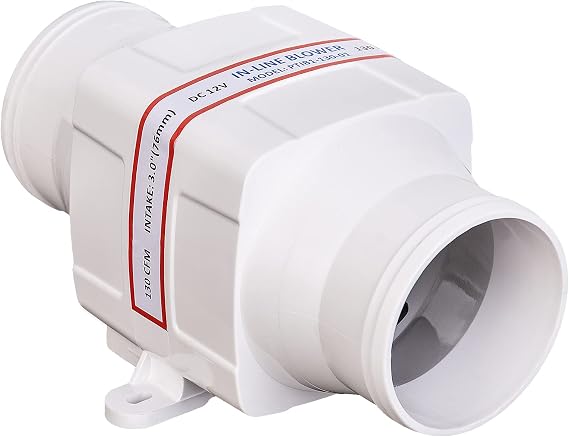 DC HOUSE 12V 130 CFM|270 CFM in-Line Marine Bilge Air Boat Blower Electric Fans