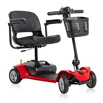 Rascal Venture 4-Wheel Portable Mobility Scooter for Travel, Easy Disassembly, Compact Design, 300 lb Capacity, Battery Included