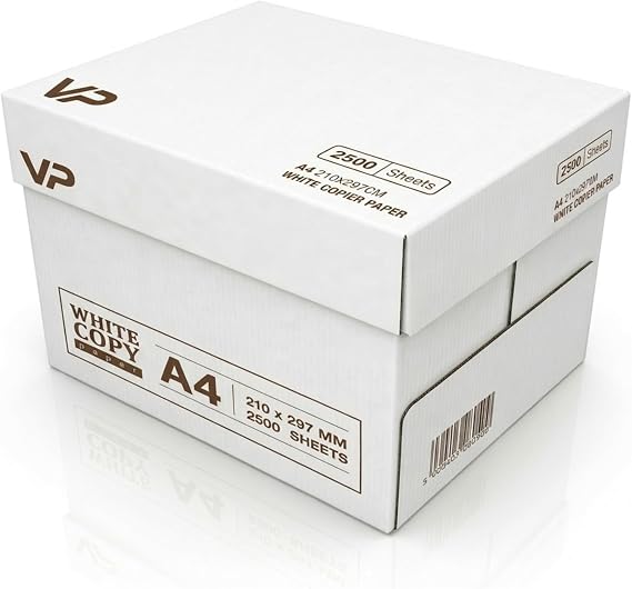 Multi-Purpose A4 Printer Paper, 2500 Sheets, White | for Home, Office & High-Volume Printing
