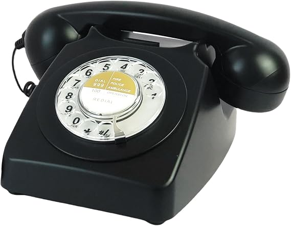 Telephone, Corded Landline Phones for Home, Retro Old Fashion Home Phone with Rotary Dial Keypad, Antique Old Fashion Telephones Novelty Gift for Decoration