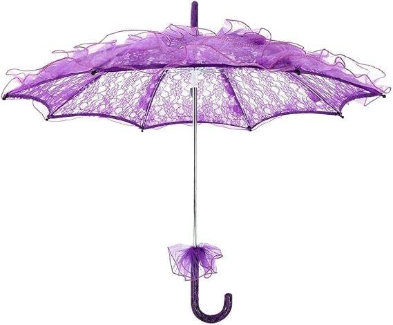 Diydeg Wedding Umbrella Elegant and Stylish Bridal Umbrella, Wedding Photography Prop, Photography Decoration Party Decoration for Photo BoothPurple