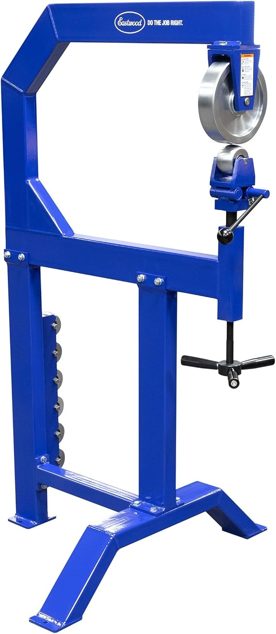 Eastwood English Wheel Metal Forming and Fabrication with Floor Stand and Anvil Rack