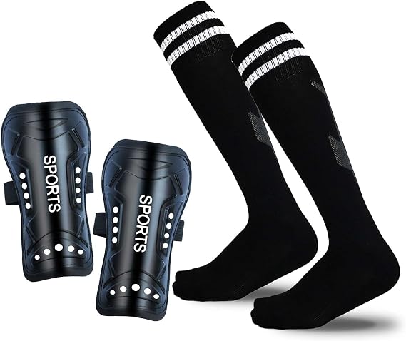 Soccer Shin Guards Pads with Socks Gear for Soccer 3,4,5-16 Year Old and Up Little Girls Boys Kids Child Youth Toddler Teenagers