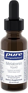 Pure Encapsulations Melatonin Liquid | Hypoallergenic Supplement Supports The Body's Natural Sleep Cycle* | 1 fl. oz.