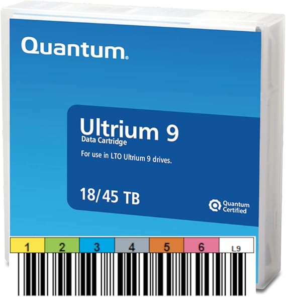 Quantum Tape, Lto, Ultrium-9, Mr-L9Mqn-Bc 18Tb/45Tb, Lto-9, Labeled