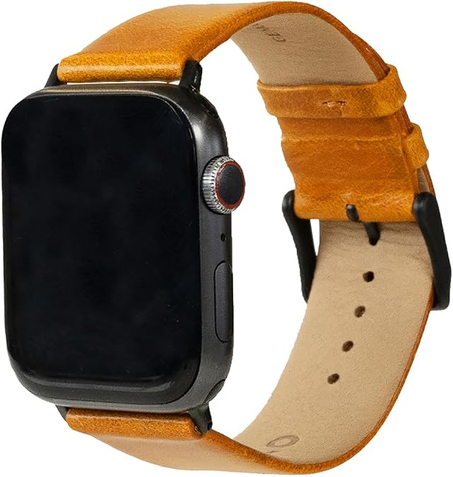 Kolo Wells Leather Watch Band, Compatible With Apple Watch Series 1,2,3,4,5,6,7,8,9,10,SE,Ultra 1&2