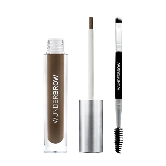WUNDERBROW Eyebrow Gel, Waterproof, Smudgeproof, Long Lasting, Shade: Deep Black/Brown, Vegan and Cruelty-Free
