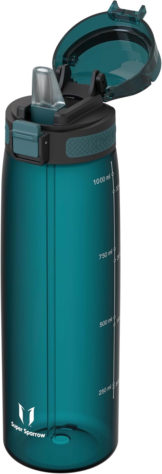 Sparrow Sport Water Bottle with Straw - Tritan Plastic Drinks Bottles | 500ml, 750ml, 1L, Leakproof, Dishwasher Safe, BPA-Free, Lightweight, Eco-Friendly, Non-Toxic, TouchSip, Travel, Sports