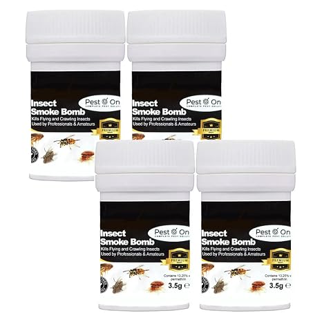 Insect Smoke Bombs Mini Smoke Bomb Foggers For Effective Control Of All Flying And Crawling Insects 3.5g (Pack of 4)