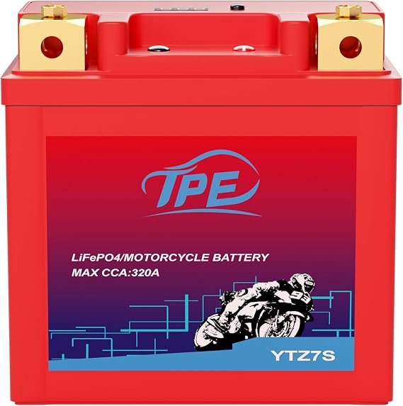 TPE Lithium Motorcycle Battery YTZ7S-BS 12V 4Ah 320CCA Powersport Battery for ATV, Jet Ski, Scooter, PWC and More