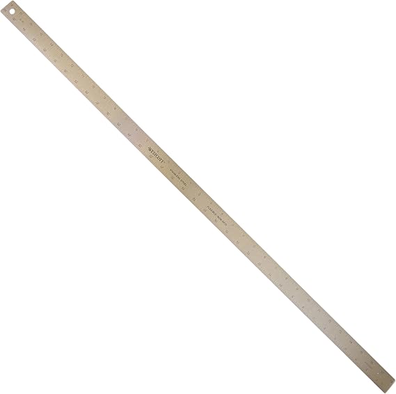 Westcott Stainless Steel Ruler, Zero-Center Scale with Non-Slip Cork Backing, Back-to-School, School Supplies, Classroom Supplies, 36-Inch