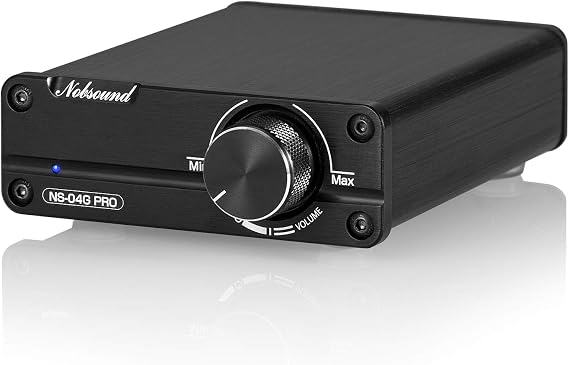 Nobsound Mini Dual TPA3116 Digital Power Amplifier HiFi Stereo Amp Audiophile-Grade 2.0 Channel 100W2 NE5532P Pre-Amp (Black)