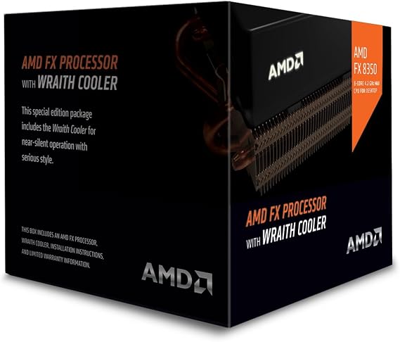 AMD FX 8-Core Black Edition FX-8350 Processor with Wraith Cooler (FD8350FRHKHBX)