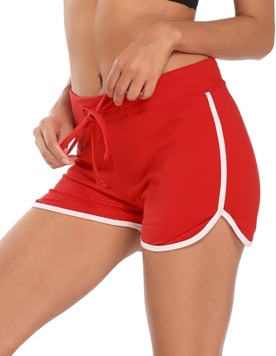 Women's Dolphin Shorts Retro Running Athletic Gym Track Shorts