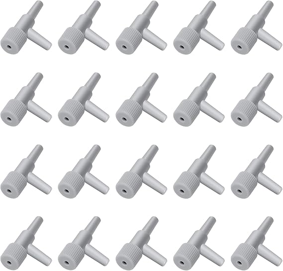 AQUANEAT Aquarium Control Valve 20PCS,Fish Tank 2 way Valves for 3/16" Airline Tubing, Plastic Air Regulator, for Aquarium Air Pump Accessories