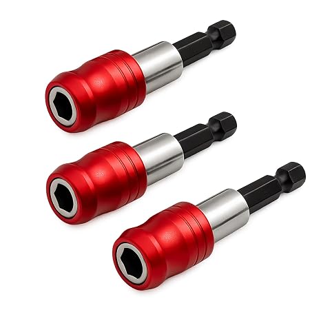 3pcs Magnetic Screwdriver Bits Holder Drill Bit Extension Bar 60mm