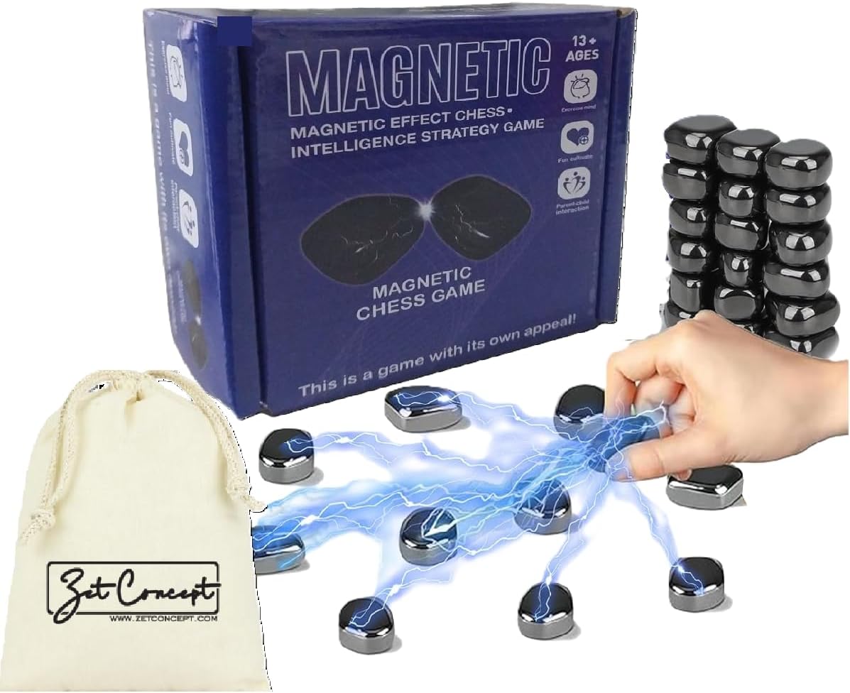 Super Enjoyable Magnetic Stone game - Magnet Chess Game, Magnet Stone Game, Educational Table Game, Concentration and Logical Thinking Developer, Parent-Child Communication, Party game for teenagers
