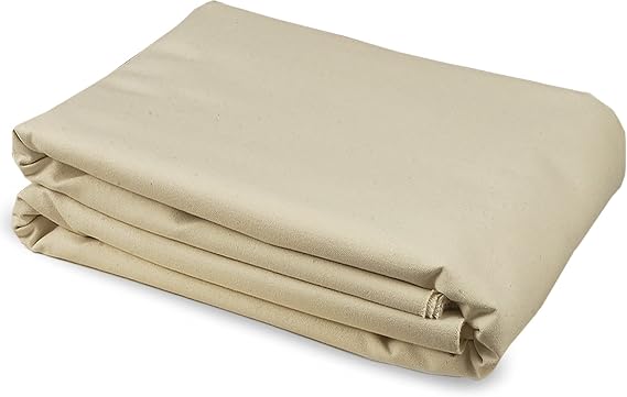 Creative Mark Unprimed Cotton Duck Deluxe Canvas - #12 12oz Folded Canvas - 60" x 6 Yards - Bulk Un-Stretched Duck Canvas Fabric for Artists