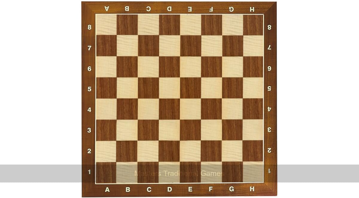 Dal Negro 50cm Chessboard with CoordinatesNotation 5.5cm Squares
