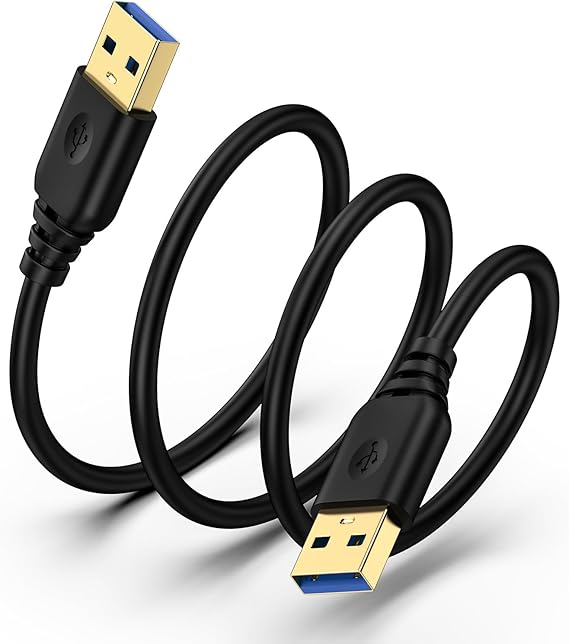 USB to USB Cable 6FT,USB 3.0 Cable Type A Male to Type A Male Cable High Speed Data Data Transfer USB Cord for Computer,Hard Drive,Printer,Scanner,Laptop,TV,USB Hub,DVD Player,Laptop Cooler and More