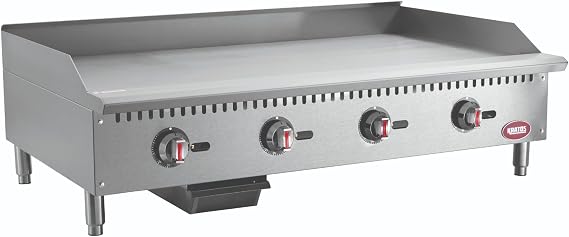 Kratos 29Y-009 48" Commercial Restaurant Gas Countertop Griddle | Thermostatic Controls, 4 Burners, 120,000 BTU Output
