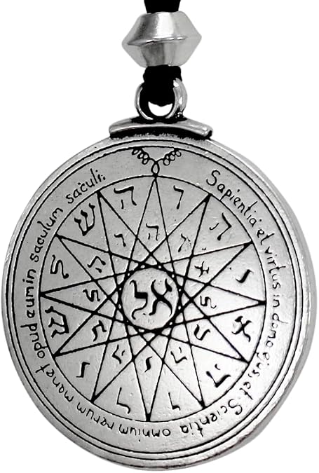 Talisman of Mercury Key of Solomon Pentacle Amulet Necklace | King Solomon pendant for psychic awareness and discovery; combines 3rd and 4th Mercury pentacles