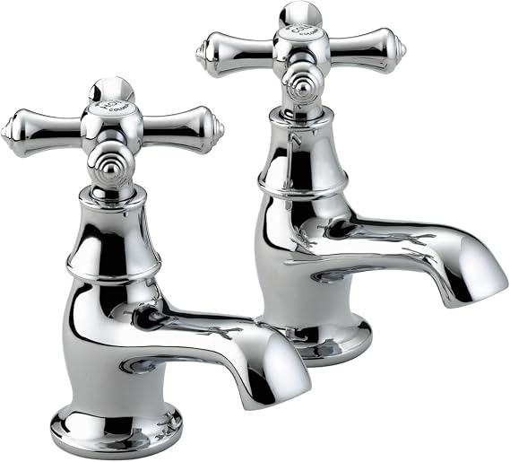 Bristan K 1/2 C Colonial Basin Taps - Chrome