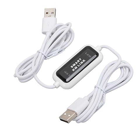 USB Data Share Cable, PC to PC Sync Link for File Transfer, Mouse & Keyboard Sharing, Smart KM Link Bridge for Direct Computer Copy