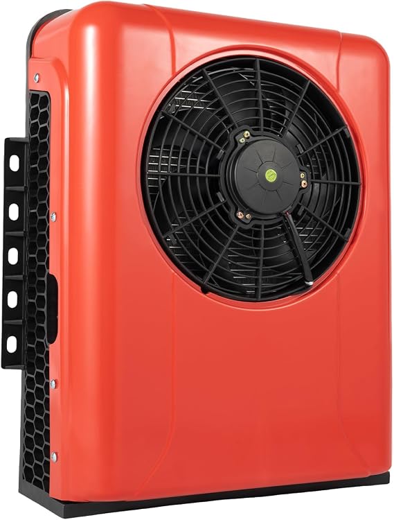 12V RV Air Conditioner,800w Car Air Conditioning Kit with Remote Control,Truck Air Conditioner,Fast Cooling Low Noise Split System, Internal & External Units for Commercial Vehicles (Red, White)