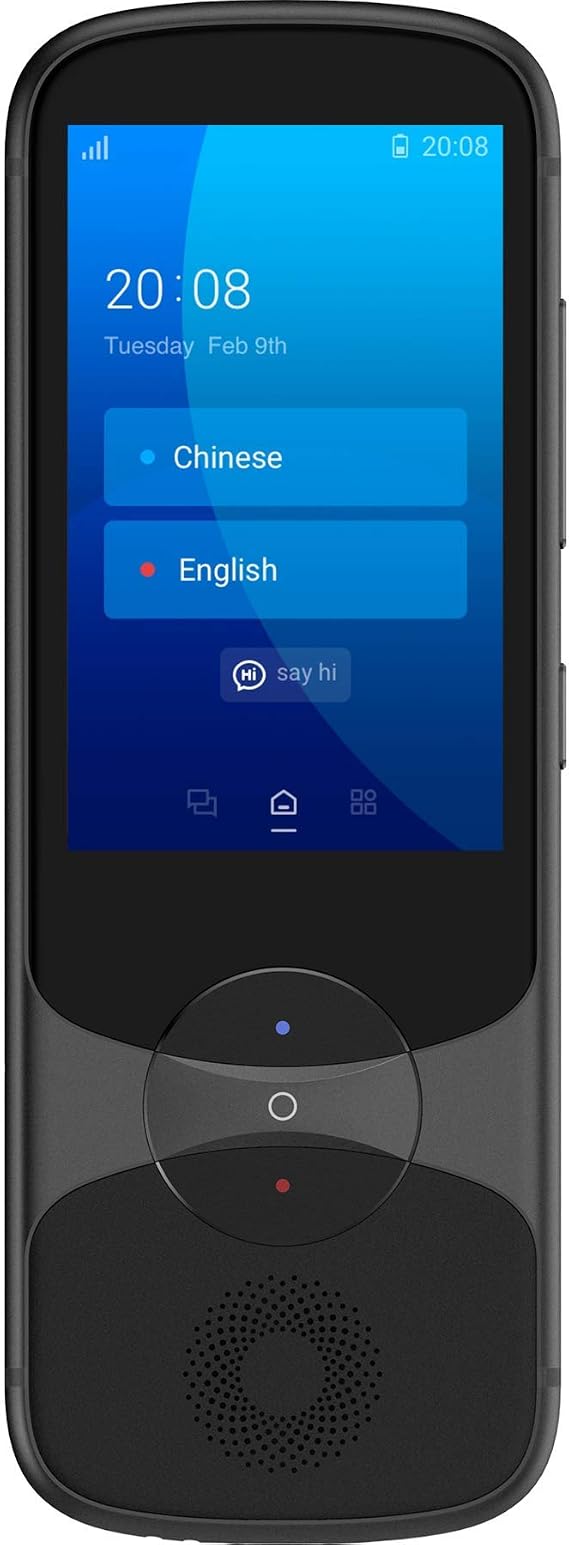 Translator iFLYTEK Translator 3.0 International Version 60 Languages Real Time Bi-Directional Voice Translator Device Offline Translation for Selected Languages Grey