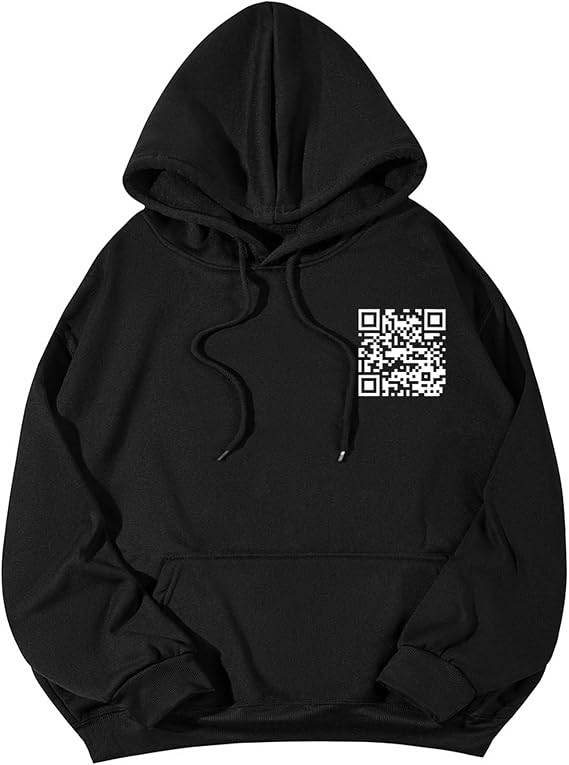 Funny Fu QR Scan Code Hoodie, Unisex Joke Sweatshirt