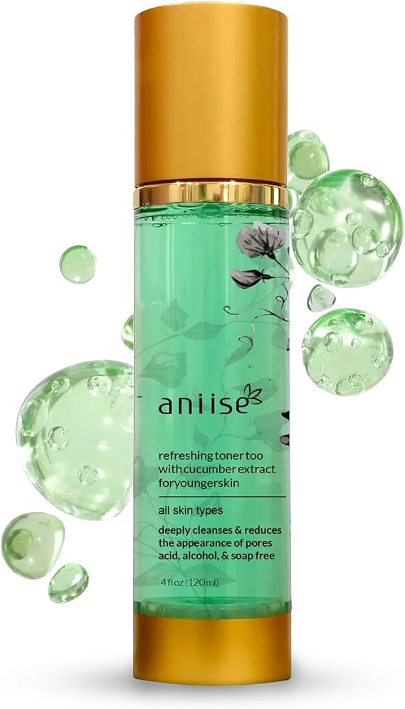Refreshing Cucumber Extract Face Toner | 4 fl. Oz | Deep Cleansing, Hydrating, and Pore Reducing Tonic for All Skin Types Alcohol-Free, Paraben-Free, Sulfate-Free, Vegan | Hydration for Glowing Skin:This gentle face toner is formulated with Aloe Vera & Acid to hydrate improve texture.